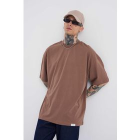 Machinist Basic Super Kakao Pamuklu Oversize Erkek T-shirt