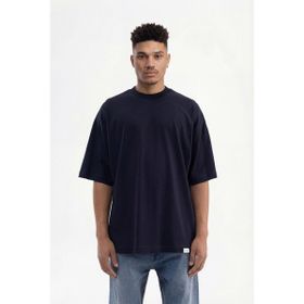 Machinist Basic Super Lacivert Pamuklu Oversize Erkek T-shirt