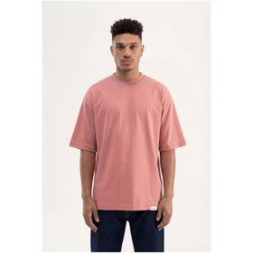 Machinist Basic Super Mercan Pamuklu Oversize Erkek T-shirt