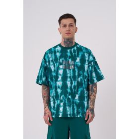 Machinist Batic Baskılı Petrol Yeşili Oversize Erkek T-shirt