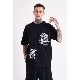 Machinist Dama Patch Siyah Oversize Erkek T-shirt