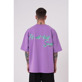 Machinist Erkek Macstar Nakışlı Mor Oversize Erkek T-shirt