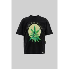 Machinist Herb Printed Baskılı Siyah Oversize Erkek T-shirt