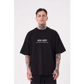 Machinist High Hope Baskılı Siyah Oversize Erkek T-shirt