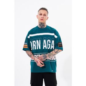 Machinist Inspired By Machinist Baskılı Petrol Yeşili Oversize Erkek T-shirt