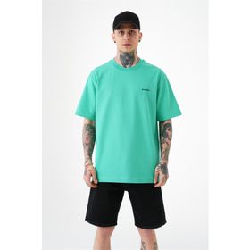 Machinist M1781 Basic Relaxed Yeşil Pamuklu Erkek T-shirt