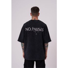 Machinist No Pouses Baskılı Asphalt Cloudy Oversize Erkek T-shirt