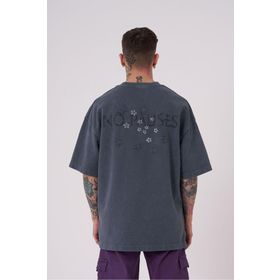 Machinist No Pouses Baskılı Ghost Cloudy Oversize Erkek T-shirt