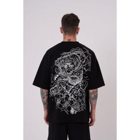 Machinist Premium Aristotales High Siyah Baskılı Oversize Erkek T-shirt