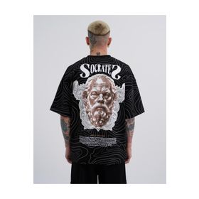 Machinist Premium Socrates Black Oversize Erkek T-shirt