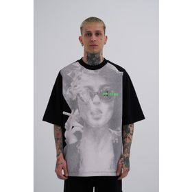 Machinist Smoked Macstar Baskılı Siyah Oversize Erkek T-shirt
