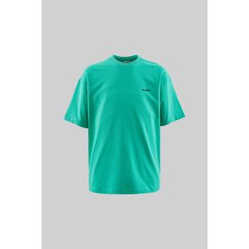 Machinist Solid Yeşil Basic Pamuklu Oversize Erkek T-shirt