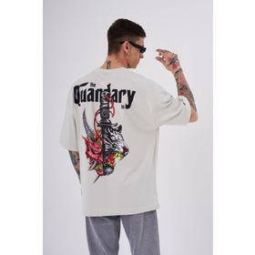 Machinist The Quandary Gri Baskılı Oversize Erkek T-shirt
