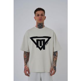 Machinist Triangel Applique Gri Baskılı Erkek T-shirt