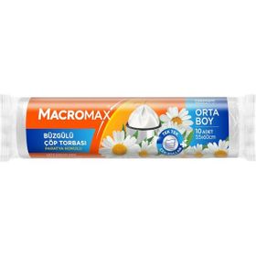 Macromax 10'lu Orta Boy Büzgülü Papatya Çöp Torbası