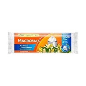 Macromax 20'li Büyük Boy Hanımeli Kokulu Büzgülü Çöp Torbası