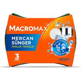 Macromax 3'lü Mercan Sünger
