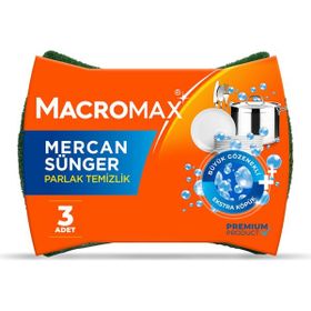 Macromax 3'lü Mercan Sünger