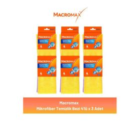 Macromax 4'lü Mikrofiber Açık Temizlik Bezi