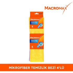 Macromax 4'lü Mikrofiber Açık Temizlik Bezi