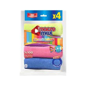 Macromax 4'lü Rengarenk Mikrofiber Bez