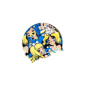 Mad Wave M055824 Glamour Silikon Sarı/Mavi Yüzücü Bone