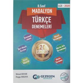 Madalyon 8. Sınıf Lgs Türkçe 20 Deneme-Gezegen Yayınları