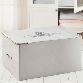 Madame Coco 1KHURC0125152 Çiçek Desenli Beyaz Gri Baskılı Hurç