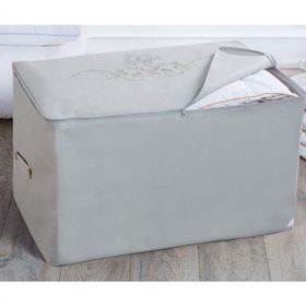 Madame Coco 1KHURC0125152 Çiçek Desenli Beyaz Gri Baskılı Hurç
