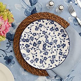 Madame Coco 25 cm Rêve Bleu Ange Servis Tabağı