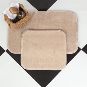 Madame Coco 50x80 + 45x50 cm Vizon Carol 2'li Banyo Paspası
