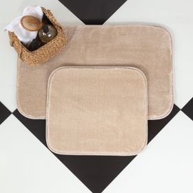 Madame Coco 50x80 + 45x50 cm Vizon Carol 2'li Banyo Paspası