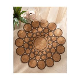 Madame Coco Alsace Yuvarlak Eklemeli Naturel Siyah 120 cm Kilim