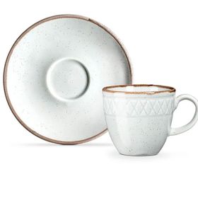 Madame Coco Antique 6 Kişilik Gri Kahve Fincan Takımı