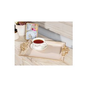 Madame Coco Barroco Soft Bej 39x26 cm Büyük Tepsi