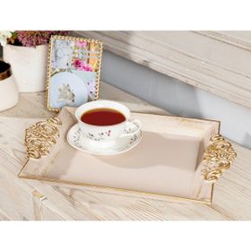 Madame Coco Barroco Soft Bej 39x26 cm Büyük Tepsi