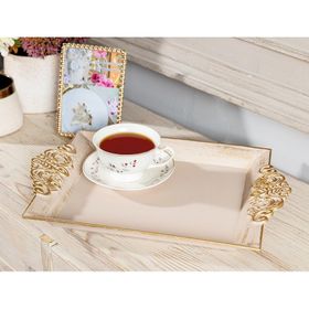 Madame Coco Barroco Soft Bej 39x26 cm Büyük Tepsi
