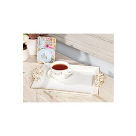 Madame Coco Barroco Soft Ekru 39x26 cm Büyük Tepsi