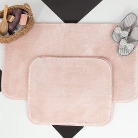 Madame Coco Carol 2'li 60x100 + 50x60 cm Pudra Banyo Paspası