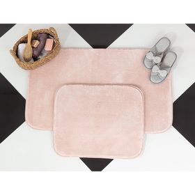 Madame Coco Carol 2'li 60x100 + 50x60 cm Pudra Banyo Paspası