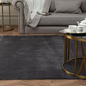 Madame Coco Carol Antrasit 200x300 cm Saçaklı Halı
