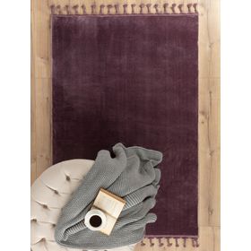 Madame Coco Carol Koyu Mürdüm 120x180 cm Saçaklı Halı