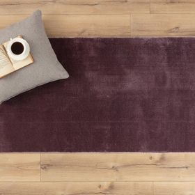 Madame Coco Carol Koyu Mürdüm 80x150 cm Saçaklı Halı