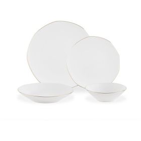 Madame Coco Collin Beyaz 6 Kişilik 24 Parça Yemek Takımı