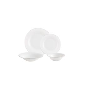 Madame Coco Dormir Beyaz Silver 6 Kişilik 24 Parça Yemek Takımı
