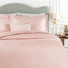 Madame Coco Elicia King Size Çizgili Saten Nevresim Takımı