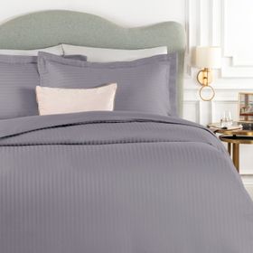 Madame Coco Elicia King Size Çizgili Saten Nevresim Takımı