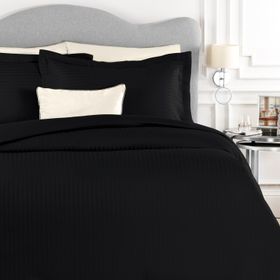 Madame Coco Elicia King Size Çizgili Saten Nevresim Takımı