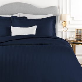 Madame Coco Elicia King Size Çizgili Saten Nevresim Takımı