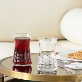 Madame Coco Esperanza White Leaves 6'lı 170 ml Çay Bardağı Seti